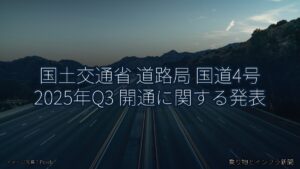 国土交通省 道路局 国道4号 2025年Q3 開通に関する発表（乗り物とインフラ新聞）