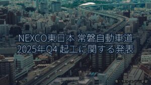 NEXCO東日本 常磐自動車道 2025年Q4 起工に関する発表（乗り物とインフラ新聞）