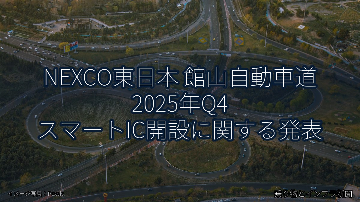NEXCO東日本 館山自動車道 2025年Q4 スマートIC開設に関する発表（乗り物とインフラ新聞）