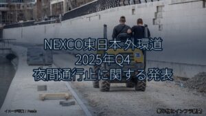 NEXCO東日本 外環道 2025年Q4 夜間通行止に関する発表（乗り物とインフラ新聞）