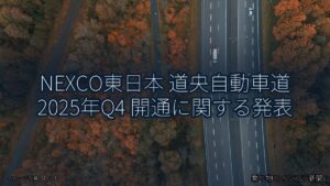 NEXCO東日本 道央自動車道 2025年Q4 開通に関する発表（乗り物とインフラ新聞）