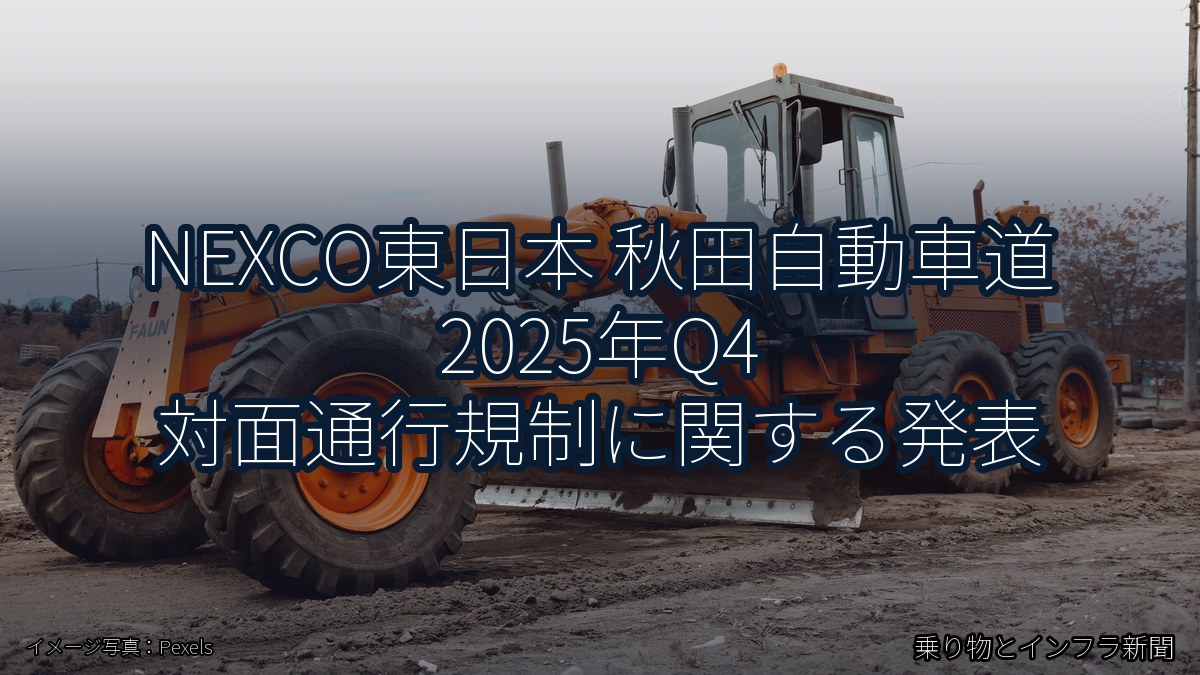 NEXCO東日本 秋田自動車道 2025年Q4 対面通行規制に関する発表（乗り物とインフラ新聞）