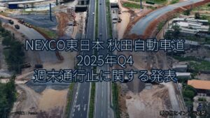 NEXCO東日本 秋田自動車道 2025年Q4 週末通行止に関する発表（乗り物とインフラ新聞）
