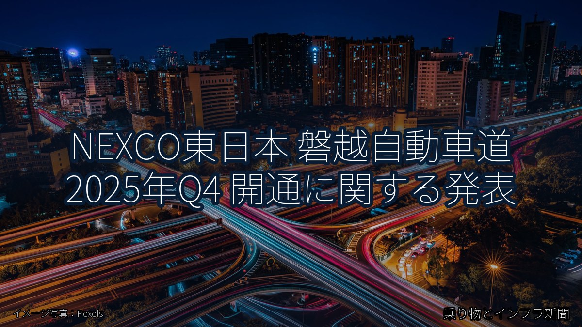 NEXCO東日本 磐越自動車道 2025年Q4 開通に関する発表（乗り物とインフラ新聞）