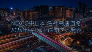 NEXCO中日本 名神高速道路 2025年Q4 起工に関する発表（乗り物とインフラ新聞）