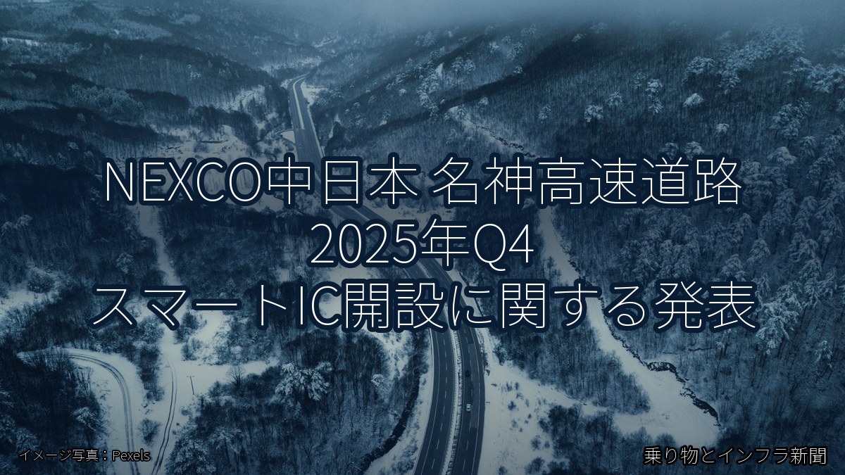 NEXCO中日本 名神高速道路 2025年Q4 スマートIC開設に関する発表（乗り物とインフラ新聞）