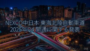 NEXCO中日本 東海北陸自動車道 2025年Q4 開通に関する発表（乗り物とインフラ新聞）