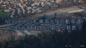 NEXCO中日本 東海北陸自動車道 2025年Q4 起工に関する発表（乗り物とインフラ新聞）