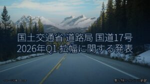 国土交通省 道路局 国道17号 2026年Q1 拡幅に関する発表（乗り物とインフラ新聞）