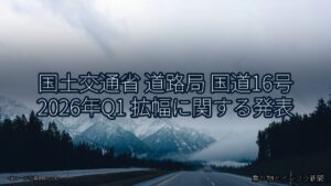 国土交通省 道路局 国道16号 2026年Q1 拡幅に関する発表（乗り物とインフラ新聞）