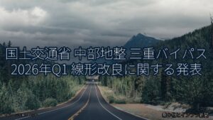 国土交通省 中部地整 三重バイパス 2026年Q1 線形改良に関する発表（乗り物とインフラ新聞）