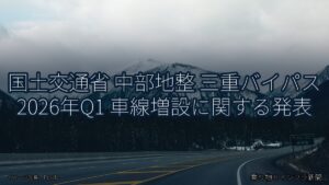 国土交通省 中部地整 三重バイパス 2026年Q1 車線増設に関する発表（乗り物とインフラ新聞）