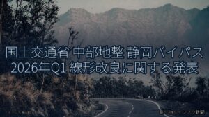 国土交通省 中部地整 静岡バイパス 2026年Q1 線形改良に関する発表（乗り物とインフラ新聞）