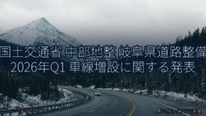 国土交通省 中部地整 岐阜県道路整備 2026年Q1 車線増設に関する発表（乗り物とインフラ新聞）