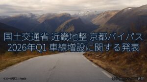 国土交通省 近畿地整 京都バイパス 2026年Q1 車線増設に関する発表（乗り物とインフラ新聞）