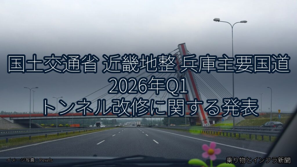 国土交通省 近畿地整 兵庫主要国道 2026年Q1 トンネル改修に関する発表（乗り物とインフラ新聞）