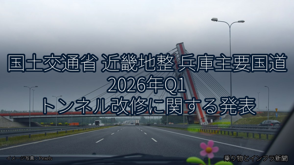 国土交通省 近畿地整 兵庫主要国道 2026年Q1 トンネル改修に関する発表（乗り物とインフラ新聞）