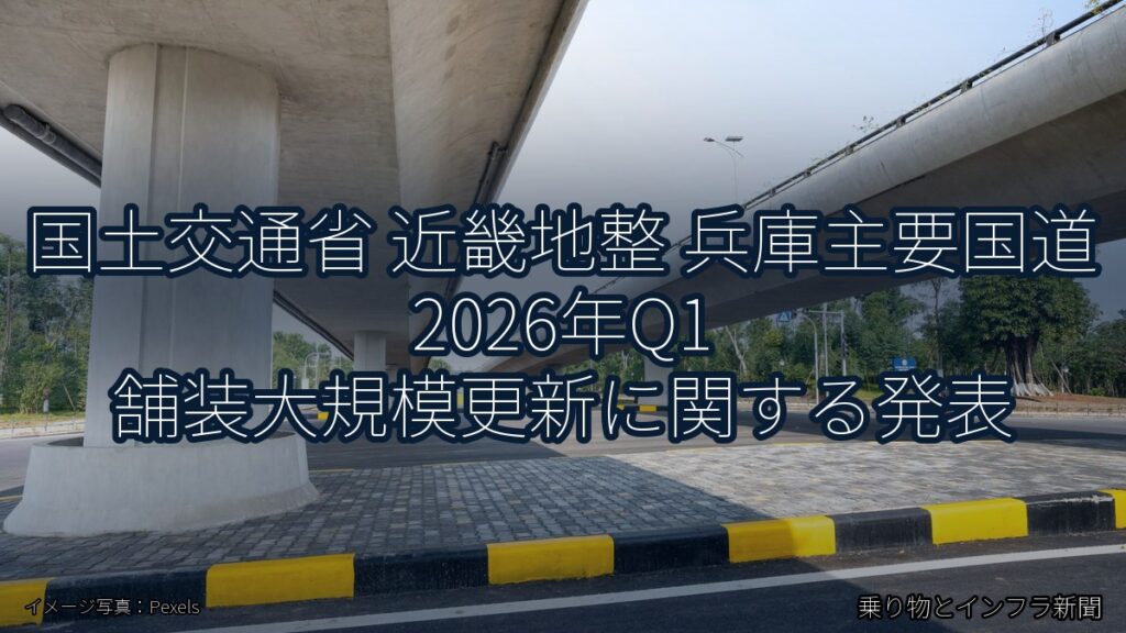 国土交通省 近畿地整 兵庫主要国道 2026年Q1 舗装大規模更新に関する発表（乗り物とインフラ新聞）