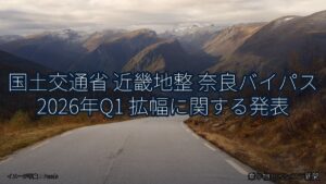 国土交通省 近畿地整 奈良バイパス 2026年Q1 拡幅に関する発表（乗り物とインフラ新聞）