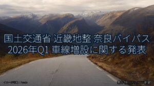 国土交通省 近畿地整 奈良バイパス 2026年Q1 車線増設に関する発表（乗り物とインフラ新聞）