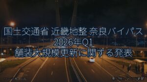 国土交通省 近畿地整 奈良バイパス 2026年Q1 舗装大規模更新に関する発表（乗り物とインフラ新聞）