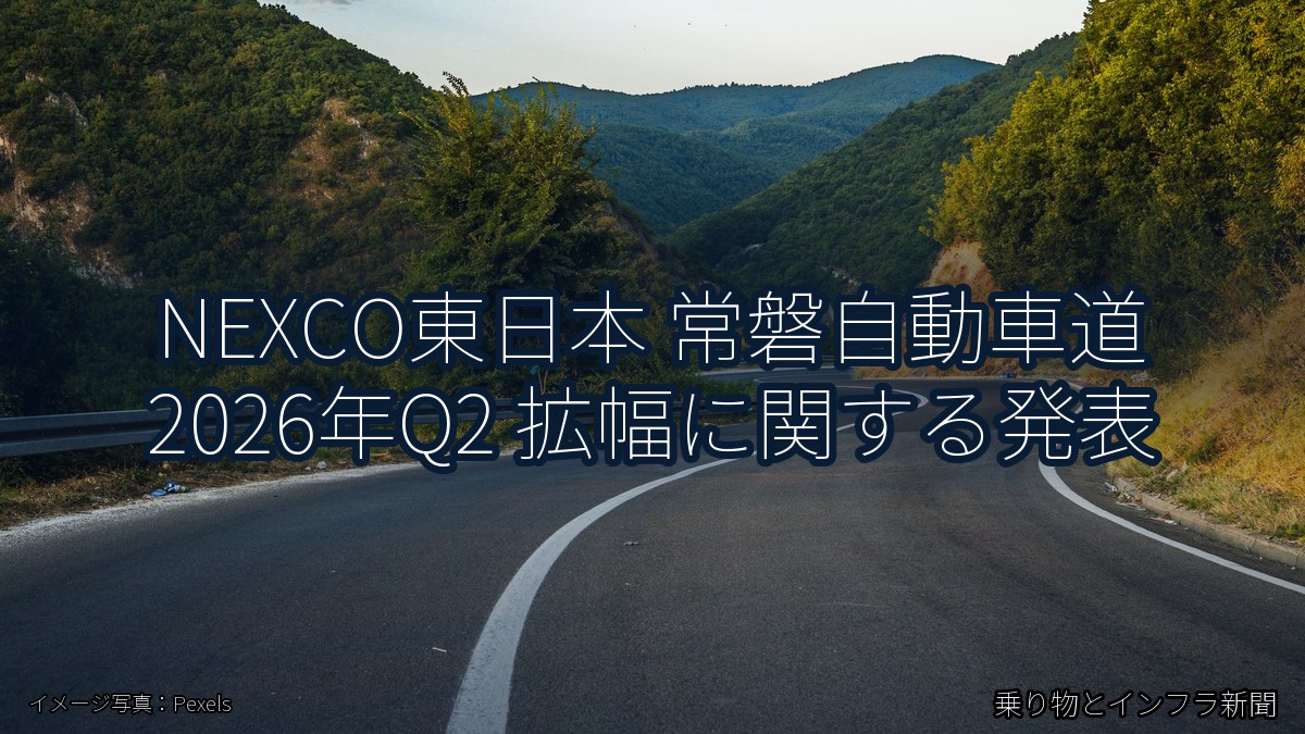 NEXCO東日本 常磐自動車道 2026年Q2 拡幅に関する発表（乗り物とインフラ新聞）