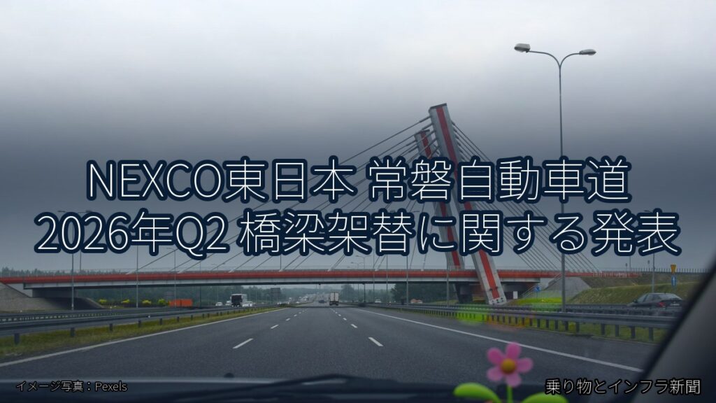 NEXCO東日本 常磐自動車道 2026年Q2 橋梁架替に関する発表（乗り物とインフラ新聞）