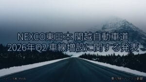 NEXCO東日本 関越自動車道 2026年Q2 車線増設に関する発表（乗り物とインフラ新聞）
