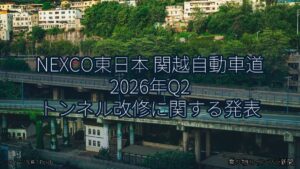 NEXCO東日本 関越自動車道 2026年Q2 トンネル改修に関する発表（乗り物とインフラ新聞）