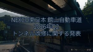 NEXCO東日本 館山自動車道 2026年Q2 トンネル改修に関する発表（乗り物とインフラ新聞）