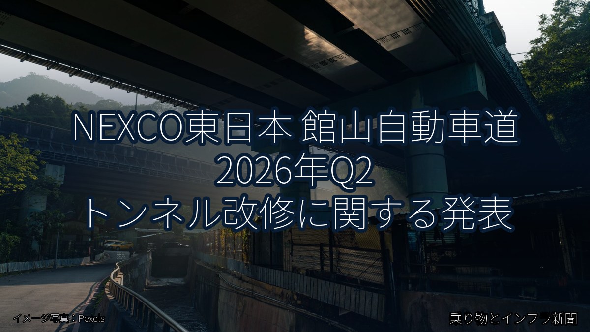 NEXCO東日本 館山自動車道 2026年Q2 トンネル改修に関する発表（乗り物とインフラ新聞）