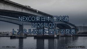 NEXCO東日本 圏央道 2026年Q2 トンネル改修に関する発表（乗り物とインフラ新聞）