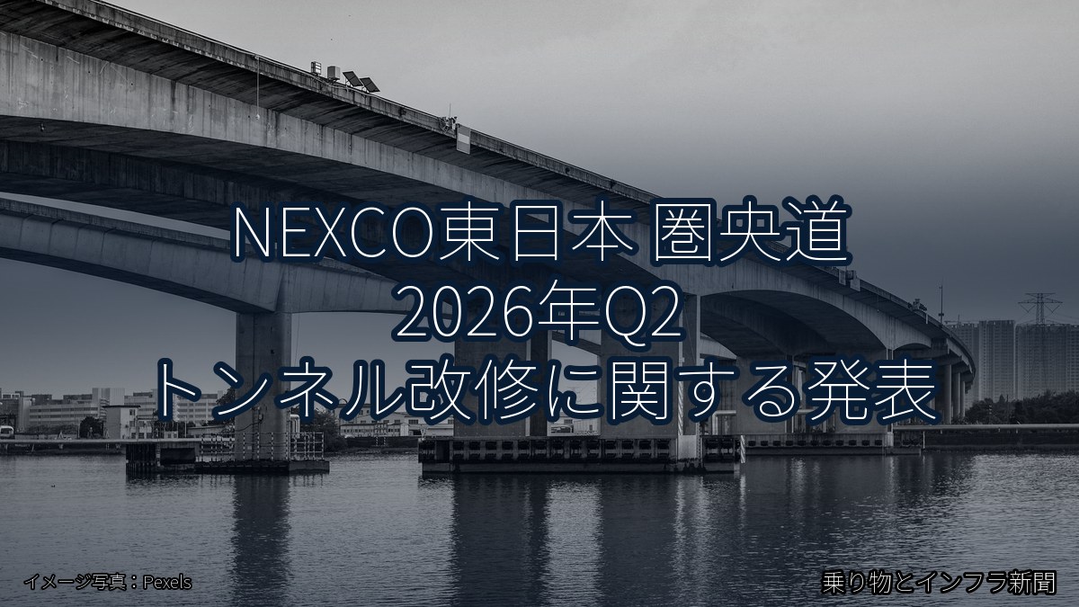 NEXCO東日本 圏央道 2026年Q2 トンネル改修に関する発表（乗り物とインフラ新聞）