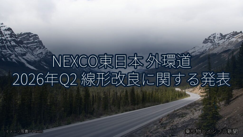 NEXCO東日本 外環道 2026年Q2 線形改良に関する発表（乗り物とインフラ新聞）