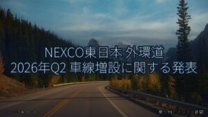 NEXCO東日本 外環道 2026年Q2 車線増設に関する発表（乗り物とインフラ新聞）