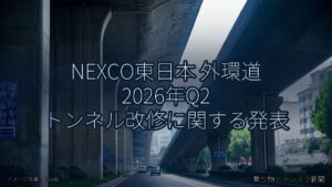 NEXCO東日本 外環道 2026年Q2 トンネル改修に関する発表（乗り物とインフラ新聞）