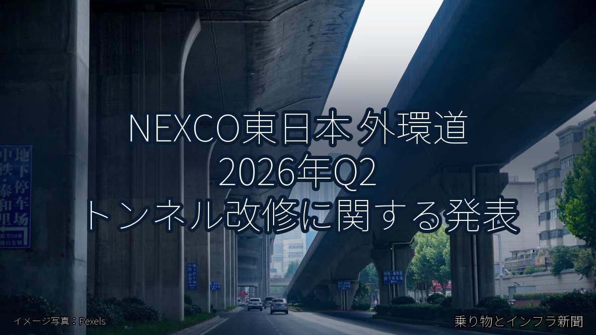 NEXCO東日本 外環道 2026年Q2 トンネル改修に関する発表（乗り物とインフラ新聞）