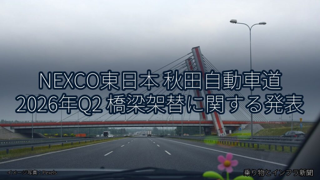 NEXCO東日本 秋田自動車道 2026年Q2 橋梁架替に関する発表（乗り物とインフラ新聞）