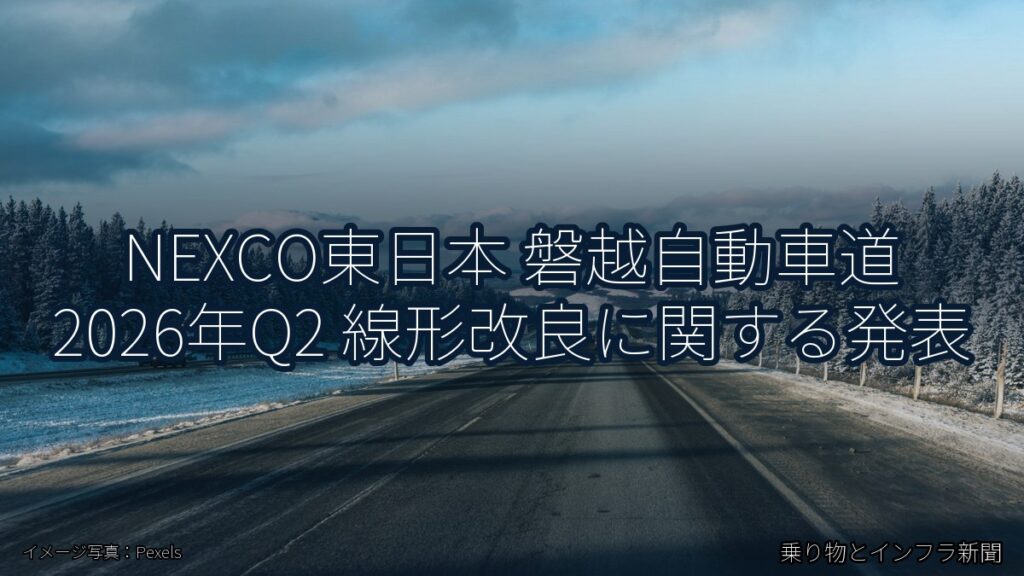 NEXCO東日本 磐越自動車道 2026年Q2 線形改良に関する発表（乗り物とインフラ新聞）