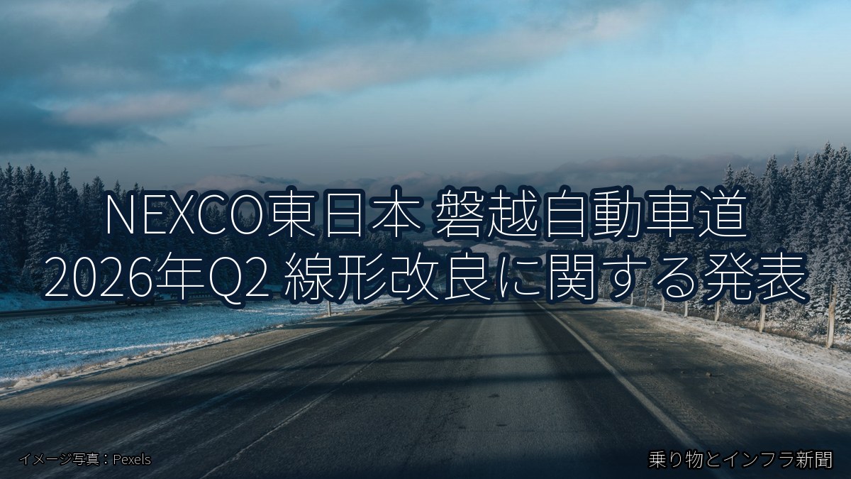 NEXCO東日本 磐越自動車道 2026年Q2 線形改良に関する発表（乗り物とインフラ新聞）