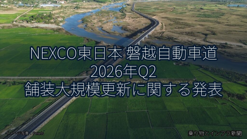 NEXCO東日本 磐越自動車道 2026年Q2 舗装大規模更新に関する発表（乗り物とインフラ新聞）