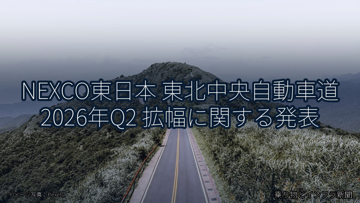 NEXCO東日本 東北中央自動車道 2026年Q2 拡幅に関する発表（乗り物とインフラ新聞）