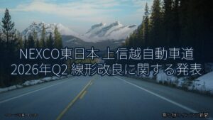 NEXCO東日本 上信越自動車道 2026年Q2 線形改良に関する発表（乗り物とインフラ新聞）