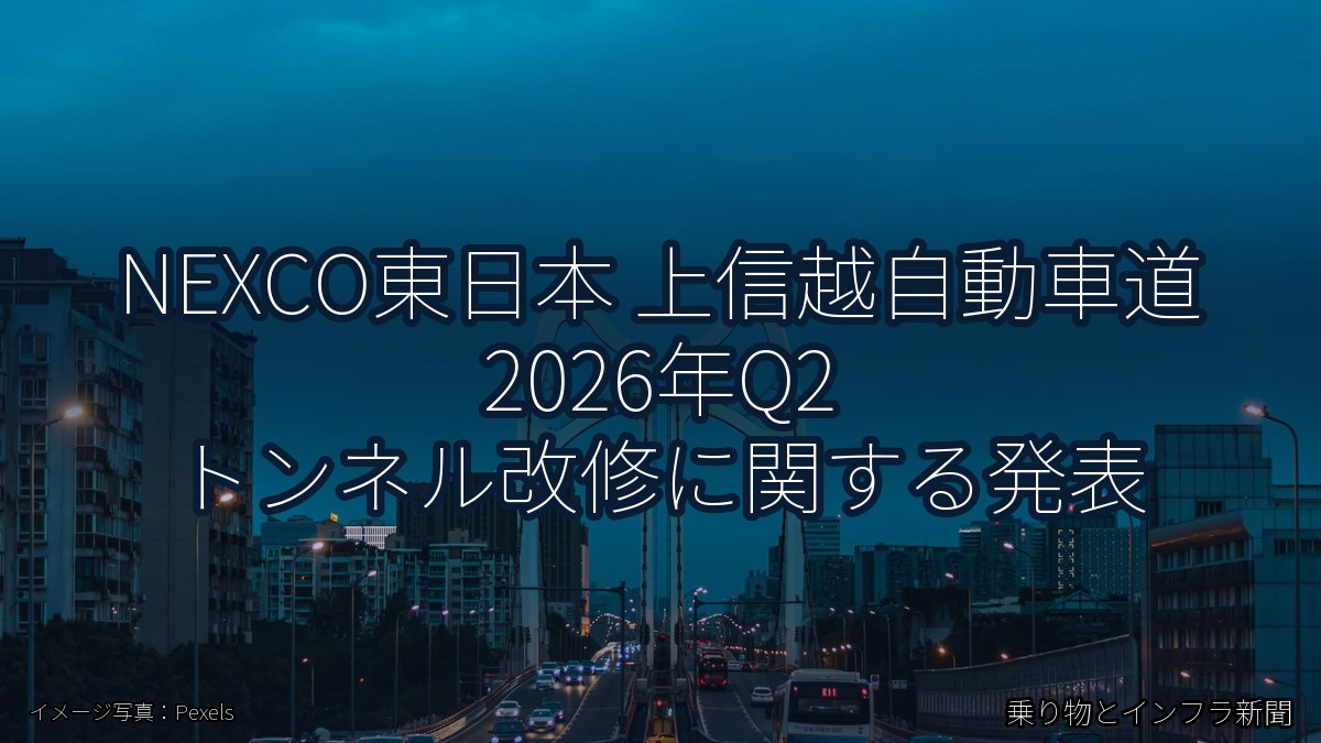 NEXCO東日本 上信越自動車道 2026年Q2 トンネル改修に関する発表（乗り物とインフラ新聞）
