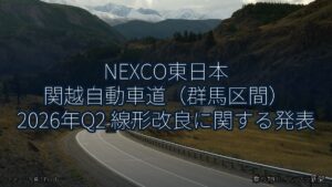 NEXCO東日本 関越自動車道（群馬区間） 2026年Q2 線形改良に関する発表（乗り物とインフラ新聞）