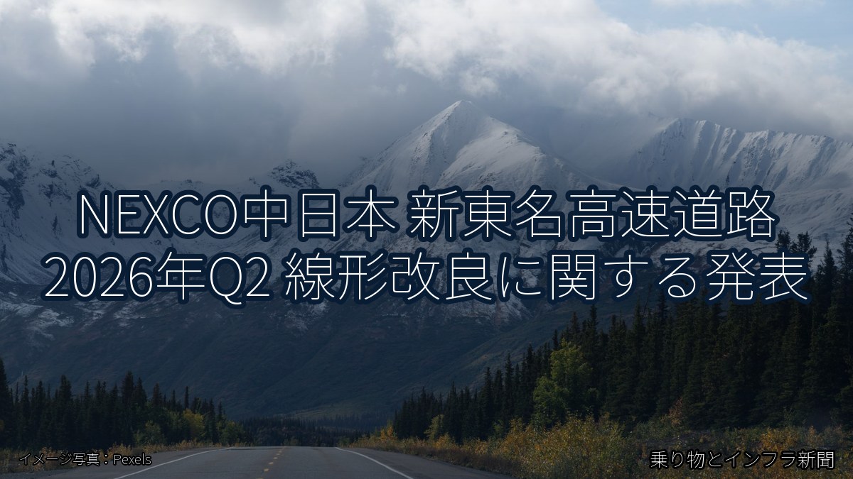 NEXCO中日本 新東名高速道路 2026年Q2 線形改良に関する発表(乗り物とインフラ新聞)