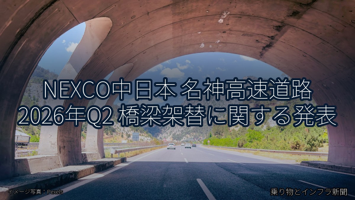 NEXCO中日本 名神高速道路 2026年Q2 橋梁架替に関する発表(乗り物とインフラ新聞)
