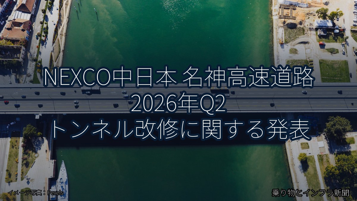 NEXCO中日本 名神高速道路 2026年Q2 トンネル改修に関する発表（乗り物とインフラ新聞）