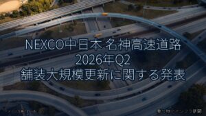 NEXCO中日本 名神高速道路 2026年Q2 舗装大規模更新に関する発表（乗り物とインフラ新聞）