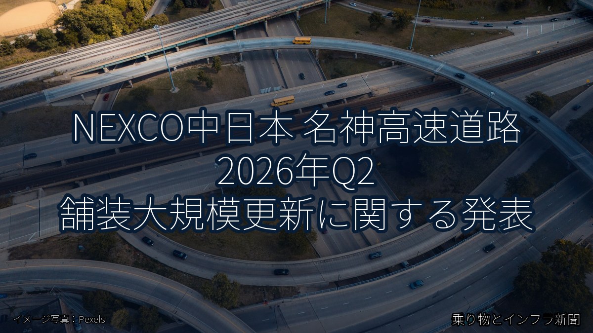 NEXCO中日本 名神高速道路 2026年Q2 舗装大規模更新に関する発表（乗り物とインフラ新聞）